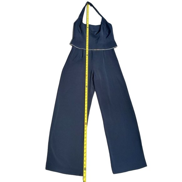 Vintage Jones New York Backless Halter Top Jumpsuit Size 8 Black - Picture 6 of 11